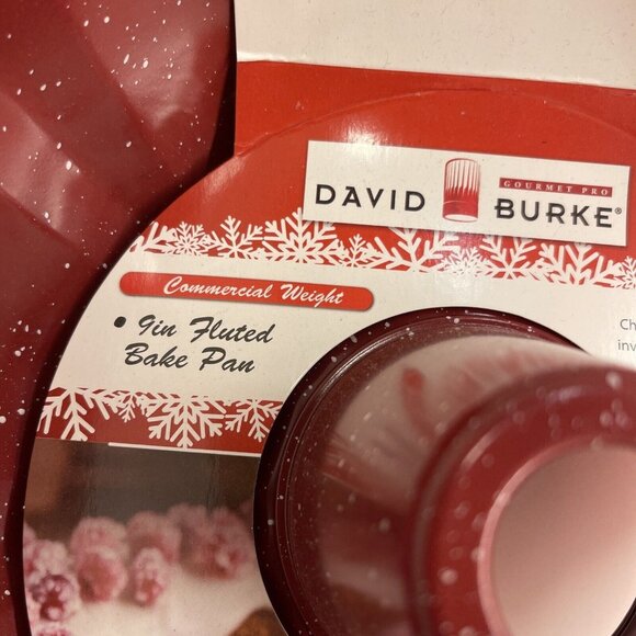 David Burke Gourmet Pro Red Fluted Bake Pan Heavy Gauge Steel 10in Oven Safe Hol - Picture 5 of 8